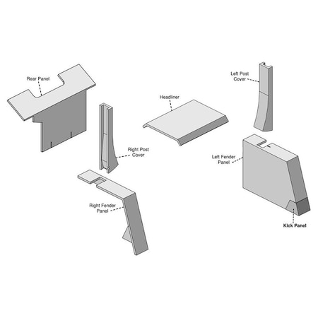 Aftermarket AMC2094UK Upholstery Kit, Gray AMC2094UK-ABL